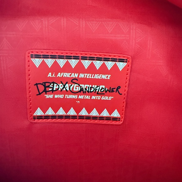 Sprayground Black Backpack with Multicolor Beaded Stars - Picture 4 of 5